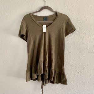 Anthropologie v-neck peplum top